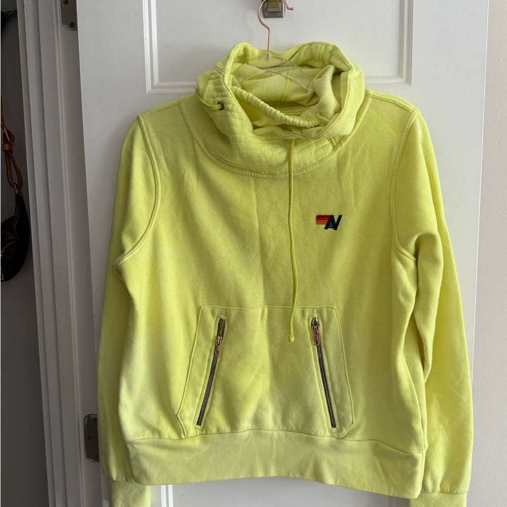 Aviator Nation Ninja Hoodie in Neon Yellow - Small